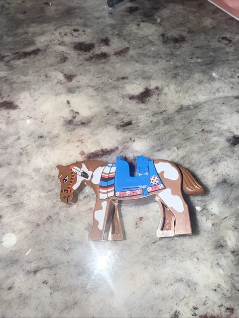 LEGO Minifigure Animal Western Indian Brown Painted Horse 6748 6746 6766 6763