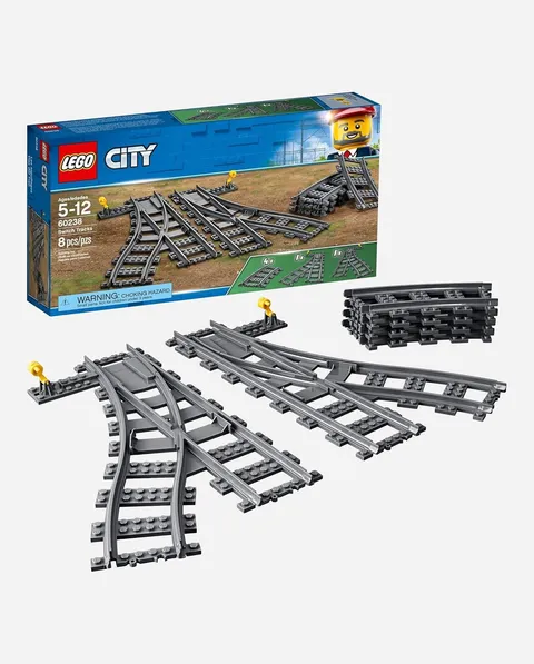 LEGO City Trains Switch Tracks 60238 Building Toy Set for Kids, Boys, and Girls
