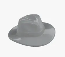 LEGO® Minifigure Fedora Hat Cowboy Hat Gray Medium Stone Grey 6445927 61506