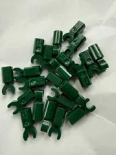 LEGO- NEW-#11090-DARK GREEN-BAR HOLDER WITH CLIP-10 PIECES