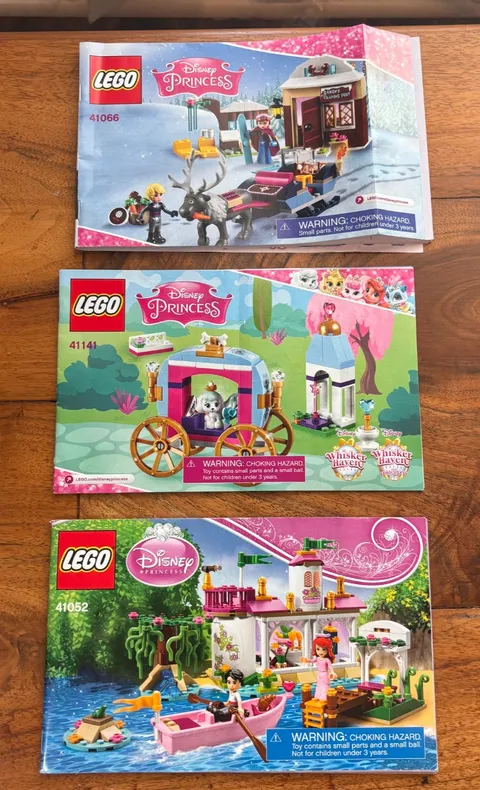 Lego Disney Princess Manual Lot 41066 411411 41052  Manuals Only