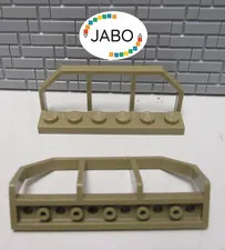 (M4/6/7) LEGO 2x 6583 Railway Railing 1x6 dark tan 9496 75174 75396
