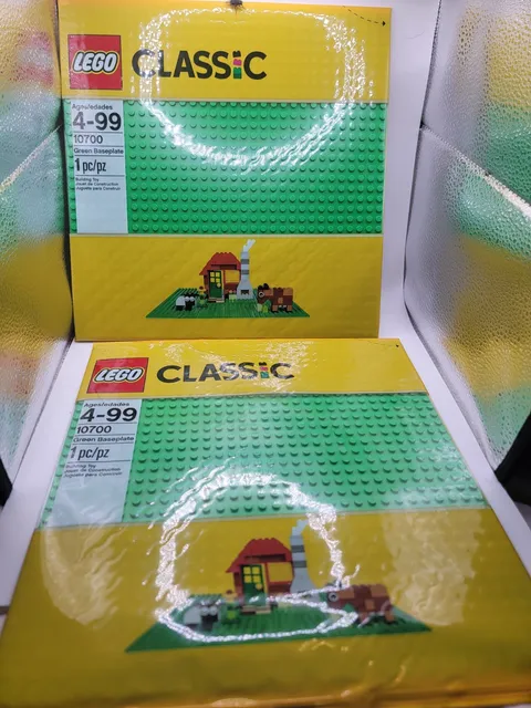 Lot Of 2 LEGO CLASSIC: Green Baseplates (10700). NEW AND FACTORY SEALED