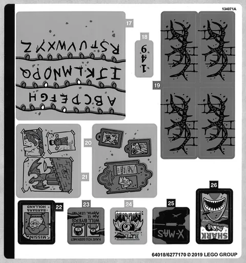 LEGO STICKER SHEET #2 ONLY 75810 STRANGER THINGS: UPSIDE DOWN from set New