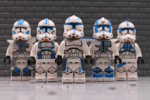 LEGO Star Wars Clone Wars 501st Legion Phase 2 Rex/Tup/Jesse/Fives (Decaled)