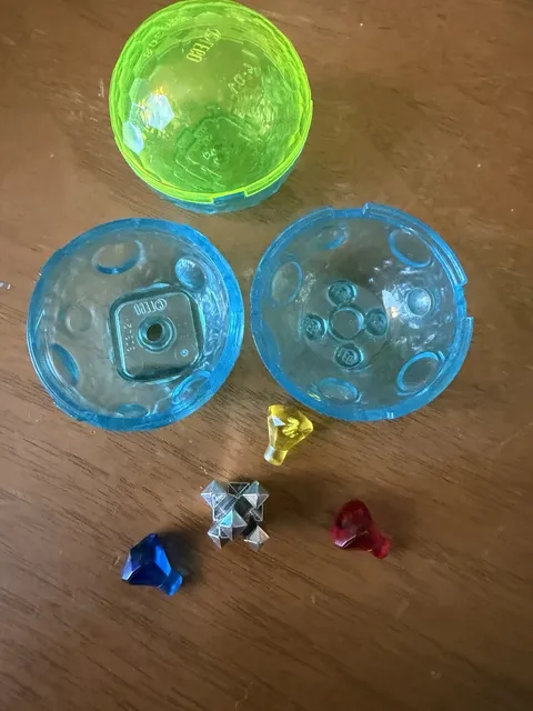 Vintage LEGO Znap Translucent Sphere Ball Pod Parts Green Blue Lot With Crystals