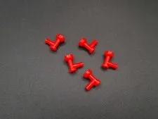 LEGO - 5x - Tap - Tap - Building Block - 1x1 - Red - Red - 4599a