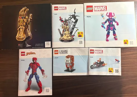 Lego Marvel Instruction Booklet Manual Lot of 6-76334/76316/76226/76335/76191