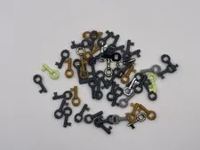 Lego Key Lot Gray Gold Silver Glow In The Dark Rare Great Condition