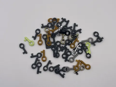 Lego Key Lot Gray Gold Silver Glow In The Dark Rare Great Condition