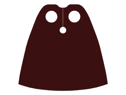 LEGO Dark Brown Minifigure Cape Cloth, Standard - Traditional Starched Fabric -
