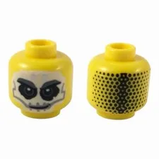 LEGO Minifigure, Head Alien with White Full Face Skull Tattoo Ninjago