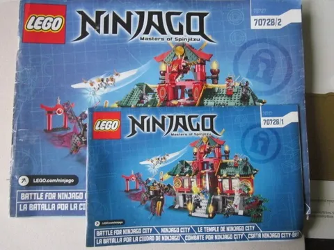 Lego Ninjago Building Instructions Instruction 7ß728 Part 1 and 2 Masters or Spinjitzu