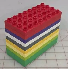 LOT OF 10 LEGO DUPLO Base Plates 4x8 Assorted Colors 