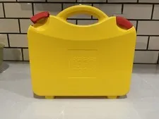 Lego Yellow & Orange Plastic Carrying Case Storage Box With Latches and Dividers