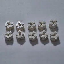 LEGO - 2x2 Round Bricks - White - Axle Hole 3941 Town Bulk Lot Of 10