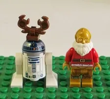Lego Star Wars Santa C-3PO & Reindeer R2-D2 Minifigure Christmas 75097 Minifig