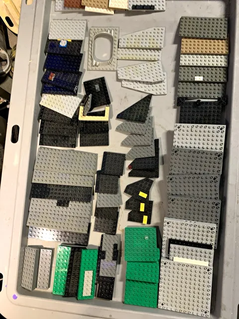 LEGO Plates, Wedge Plates, Slopes & Base Pieces Lot Multicolor Plastic