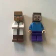2 Minecraft mini figures - (librarian not Lego)