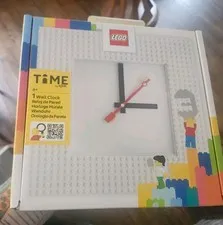 LEGO Wall Clock MOC (My Own Creation) White 5010226 Square Gift Home Decor