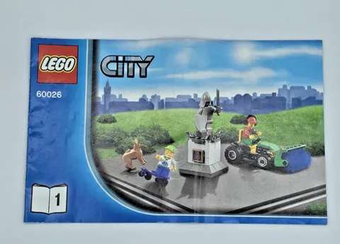 Lego City 60026 Town Square Statue & Street Sweeper Instruction Booklet 1 ONLY