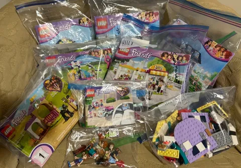 LEGO Friends Lot of 8 Partial Sets + Mini Figs, most w/ manuals, see pics!