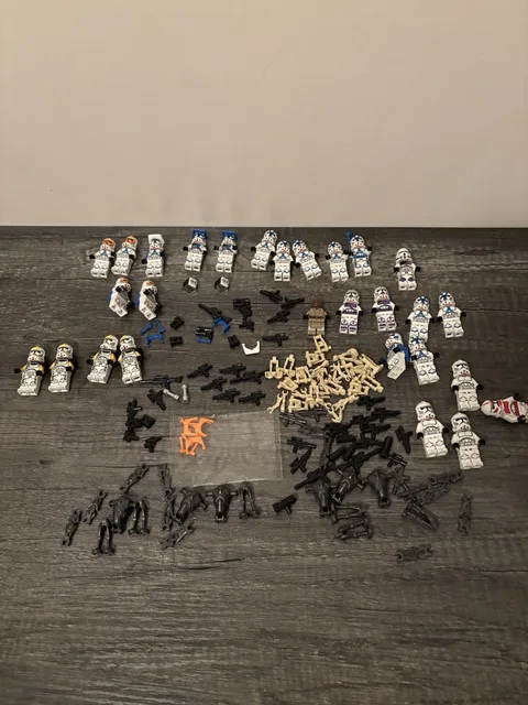 LEGO Star Wars Clone Trooper Minifigure Lot with Weapons & Accessories. Offers
