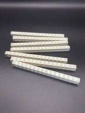 4 LEGO White 1x16 Bricks Technic Set Of 7