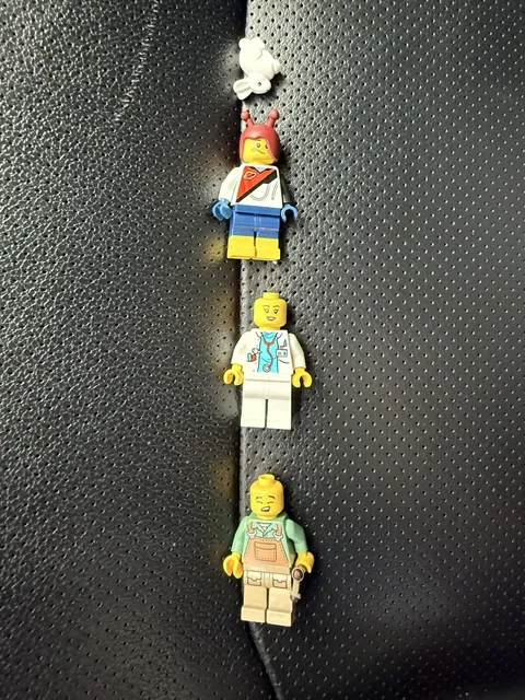 LEGO Minifigure Lot of 3 Assorted Figures Plastic Minifigures Bundle