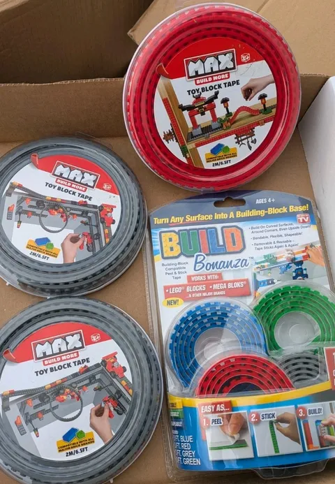 Lego Peel and Stick Tape strips Build Bonanza New 4 pack lot MAX
