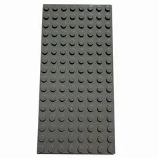 LEGO LIGHT BLUISH GRAY 8 X 16 STUD Baseplate 2.5” X 5” PIECE #3865 94238