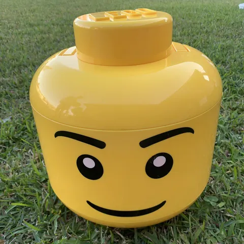 Lego Sort & Store XL Minifigure Head Storage Container Retired 2011 Yellow