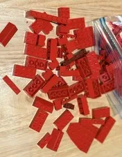 1 LB Genuine LEGO Red Bricks Plates Slopes Arch Bulk Building Parts Lot