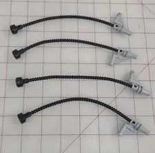 Lot Of 4 Lego Duplo HOSE w/ GREY NOZZLE for Gas Pump Fireman's Water