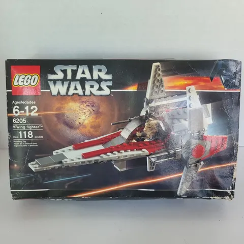 2006 Lego Star Wars Set 6205 V-WING FIGHTER w/ Clone V-Wing Pilot (New) crushed
