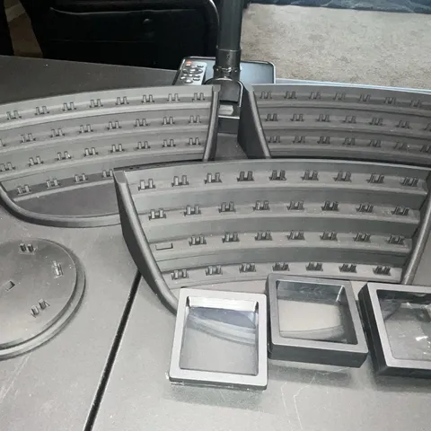 Plastic Lego fig display stand and cases