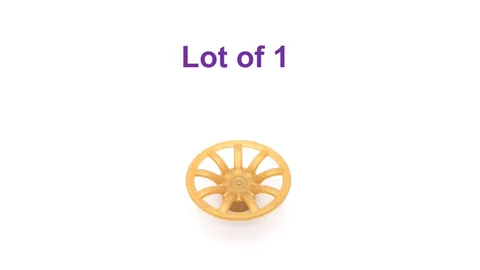 Lego 24mm D. 9 Spoke Wheel Cover Pearl Gold for Wheels 55982 56145
