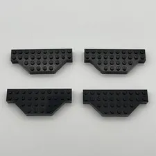 Lot of 4 Black Brick 4 x 10 w/ Cut Corners Lego Studios 1349