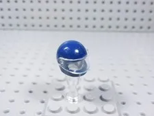 LEGO Dark Blue Helmet w/ Trans Clear Visor Minifig AZ