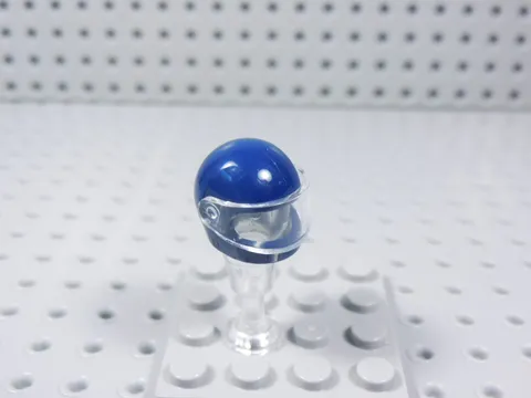 LEGO Dark Blue Helmet w/ Trans Clear Visor Minifig AZ