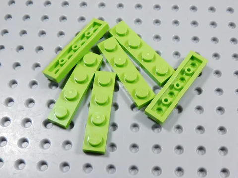 LEGO Lot of 6 Lime Green 1x3 Plates BM