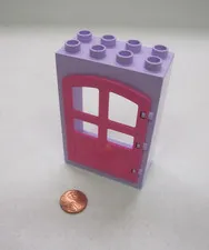 Lego Duplo Purple Pink Large Door Window Pane Building Block 2X4X6