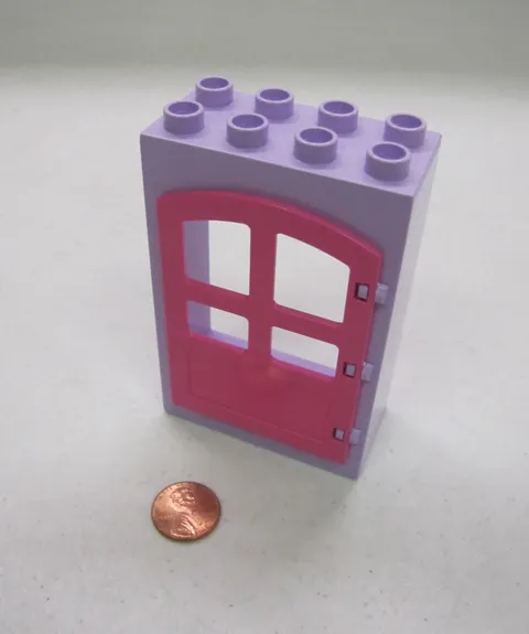 Lego Duplo Purple Pink Large Door Window Pane Building Block 2X4X6