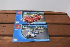 LEGO CITY BOOKS #60007, BOOKS 1 & 3,  PRE-OWNED, NO BRICKS OR PEOPLE, B18