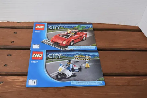 LEGO CITY BOOKS #60007, BOOKS 1 & 3,  PRE-OWNED, NO BRICKS OR PEOPLE, B18
