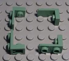 Lego Plate Angle 1x1 to 1x2 Sand Green 4 Pieces