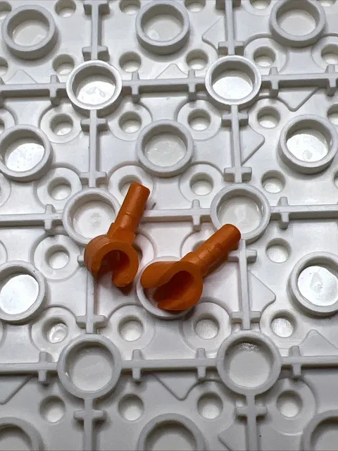 LEGO 983 Orange Minifigure Replacement Hands x2 - 1 Pair