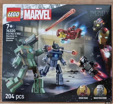 LEGO 76320 Marvel Iron Man War Machine vs Hammer Drone Avengers Toy New Sealed