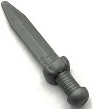 Lego New Flat Silver Minifigure Weapon Sword Roman Gladius with Thick Crossguard