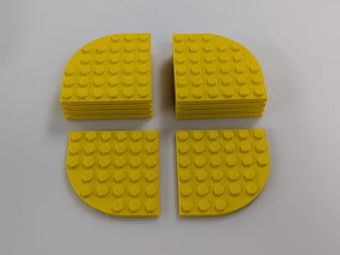LEGO New x10 Yellow Plate, Round Corner 6 x 6 # 6003 MOC Bulk LOT